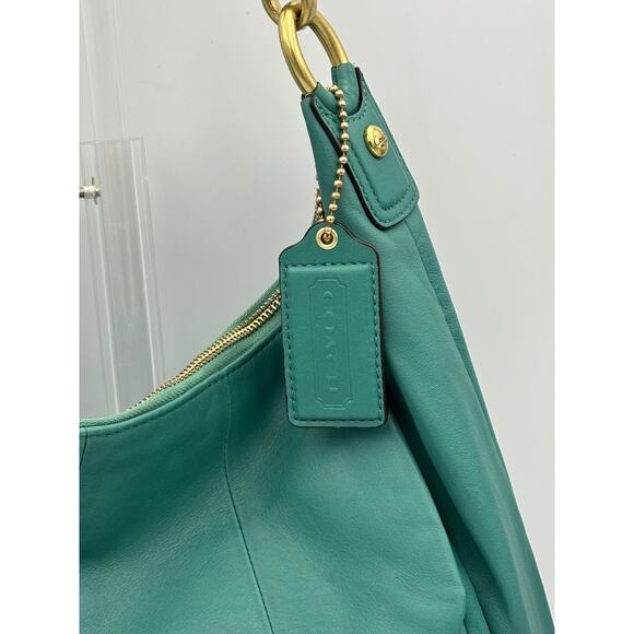 Coach Kristin Leather Hobo Bag | Style No. 16808 | Green Shoulder Purse - Picture 5 of 10